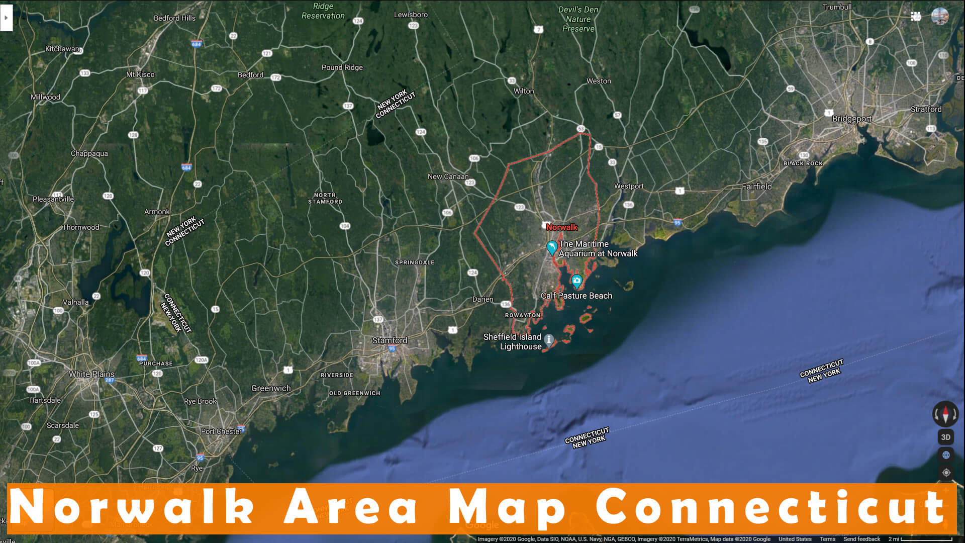 Norwalk Zone Carte Connecticut